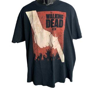 Walking Dead Crewneck Graphic T Shirt XL Black Short Sleeve Pullover AMC Zombies
